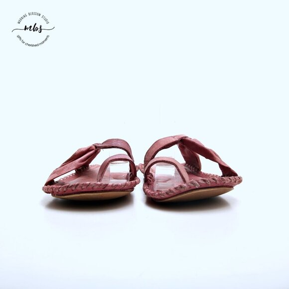 Free People Bailey Leather Criss Cross Strappy Boho Sandals Pink Women Size 8.5‎ - Picture 4 of 15